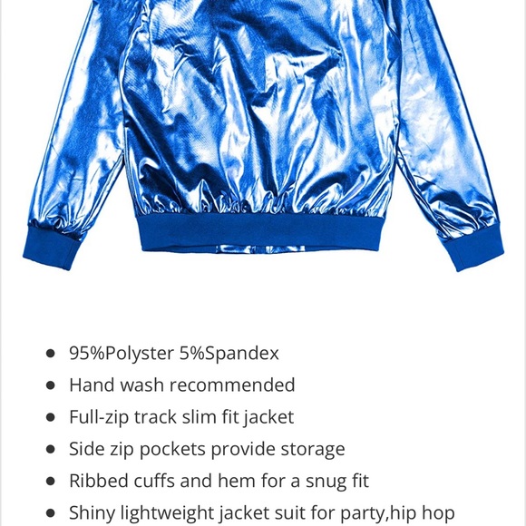 Jogal Jackets & Coats Jogal Metallic Disco Jacket 7s Zip Up Neon